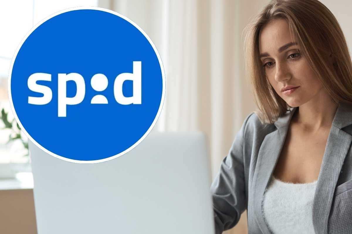 Donna al computer, logo SPID
