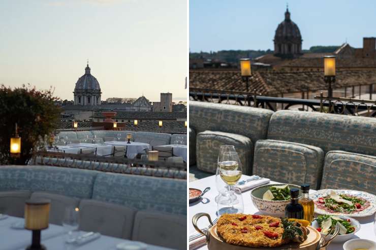 collage ristorante vista roma